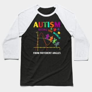 Autism Seeing The World From A Different Angel Puzzles Gifts Baseball T-Shirt